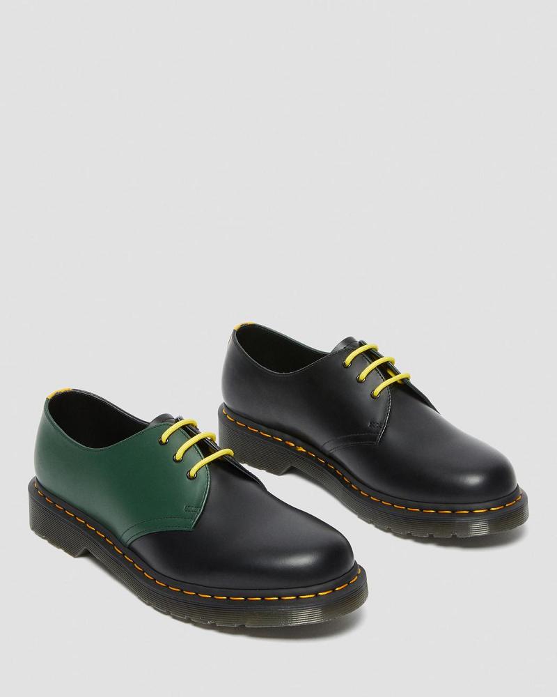 Zapatos Oxford Dr Martens 1461 Contrast Smooth Cuero Hombre Negros | MX 225CTV